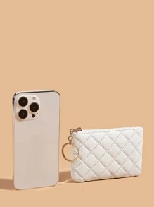 Flower-Pressed Solid Color Women's For Women Wallet Mini Wallet Purse Wallet Coin Wallet - White - View 4