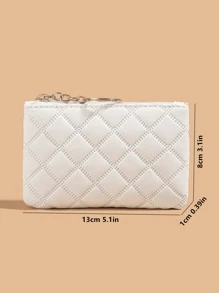 Flower-Pressed Solid Color Women's For Women Wallet Mini Wallet Purse Wallet Coin Wallet - White - View 5