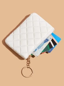 Flower-Pressed Solid Color Women's For Women Wallet Mini Wallet Purse Wallet Coin Wallet - White - View 6