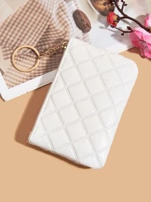 Flower-Pressed Solid Color Women's For Women Wallet Mini Wallet Purse Wallet Coin Wallet - White - View 7
