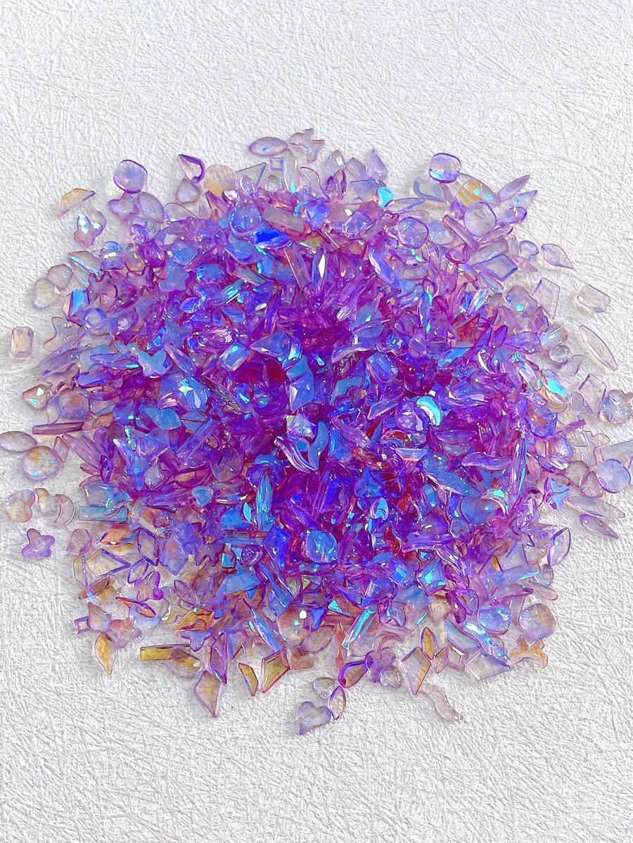 1 hộp trang trí nghệ thuật móng tay hình học - Màu tím - Xem 1