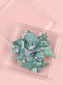 FULL BEAUTY 1盒彩虹云母和鲍鱼壳美甲装饰DIY指甲饰品美甲宝石美甲用品指甲 - 綠色 - 查看 3