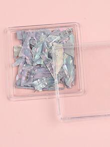 FULL BEAUTY 1box Pearlized Mica Abalone Shell Nail Art Decoration DIY Nail Charms Nail Gems Nail Supplies - Multicolor - View 3