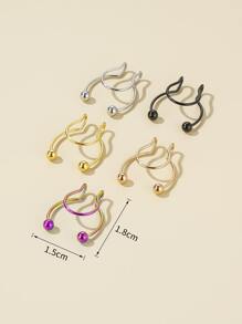 cái/bộ Vòng bít mũi bằng thép không gỉ Nhẫn giả vách ngăn mũi bằng thép không gỉ Môi giả Tai mũi Vòng không xỏ khuyên Kẹp trên mũi Hoop Nhẫn Body Quà tặng trang sức bằng thép không gỉ Quà tặng trang sức xuyên cơ thể phổ biến cho phụ nữ và nam giới - Nhiều màu - Xem 4