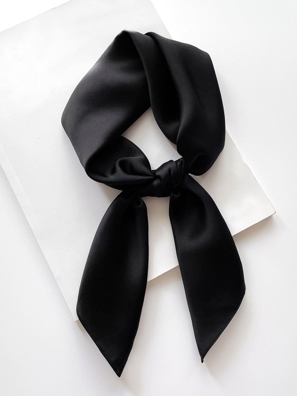 1 pieza Pañuelo cuadrado de moda de unicolor para mujer, pañuelo multifuncional para diadema, cinturón de cintura, correa de bolso, pañuelo de bandana, banda para el cabello, ideal para mejorar tu aspecto personal