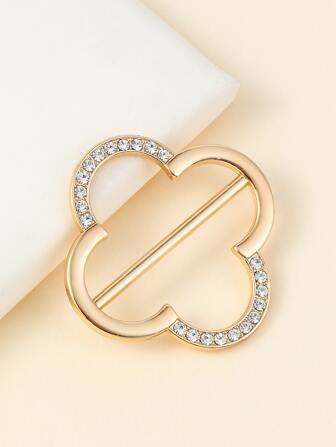 1 件女士水钻装饰时尚围巾扣，百搭时尚，适合女士女孩礼物配饰女士