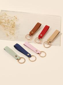 6 件多色 PU 皮革钥匙扣 休闲礼品纪念品 汽车配件 包袋饰品 学院风 可爱哥特风 Y2K - 藍色 - 查看 2