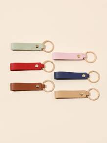 6 件多色 PU 皮革钥匙扣 休闲礼品纪念品 汽车配件 包袋饰品 学院风 可爱哥特风 Y2K - 藍色 - 查看 3