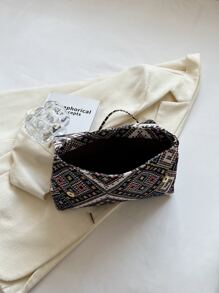 Fashionable,Minimalist,Casual,Geometric Pattern Square Bag Medium Flap For Girl, Teen Girls