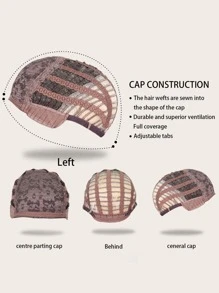 Peluca sintética de corte pixie corto con flequillo - Multicolor - Ver 6