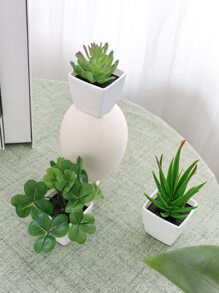 3 chậu cây mọng nước nhân tạo trang trí nhỏ, kệ hoa tủ tivi gia đình, đồ trang trí cây xanh, đồ trang trí cây mọng nước cho tiệc cưới, lễ đính hôn, ngày lễ tình nhân - Nhiều màu - Xem 2