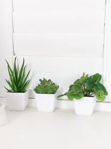 3 chậu cây mọng nước nhân tạo trang trí nhỏ, kệ hoa tủ tivi gia đình, đồ trang trí cây xanh, đồ trang trí cây mọng nước cho tiệc cưới, lễ đính hôn, ngày lễ tình nhân - Nhiều màu - Xem 8