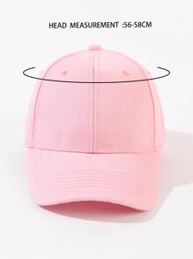 1pc Women's Pink Baseball Cap For Spring, Summer, Fall - Pink - View 3