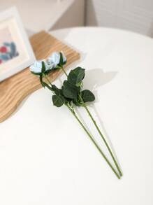 2 pezzi/set Fiore artificiale in plastica, decorazioni floreali simulate romantiche per casa e feste