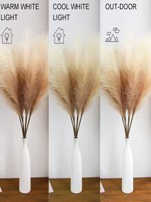 15入組假香氛草和1只白色花瓶，18英寸香氛草波西米亞風格家居裝飾，用於矮花瓶填充物的人造高香氛草，適合客房裝飾、婚禮中心裝飾和派對裝飾 - 駝色 - 查看 4