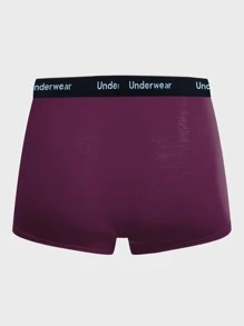 Men 5pcs Letter Tape Waist Boxer Brief - Multicolor - View 2