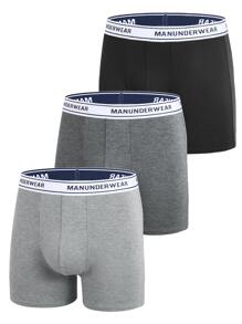 Men 3pcs Letter Tape Waist Boxer Brief - Multicolor - View 1