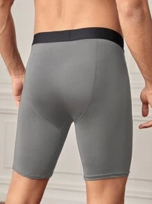 Manfinity Underwear&Sleepwear Basics Men Tape Waist Boxer Brief - Grey - View 2