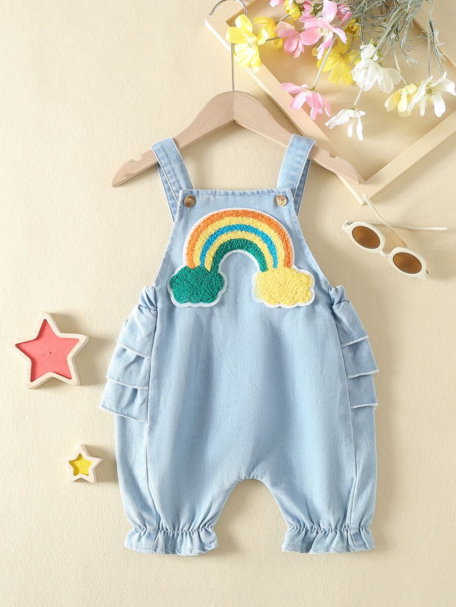 Denim em bé Đắp vá phân lớp Hoạt hình - Rửa nhẹ - Xem 1