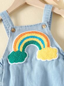 Denim em bé Đắp vá phân lớp Hoạt hình - Rửa nhẹ - Xem 5