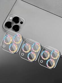 Bộ bảo vệ ống kính điện thoại lấp lánh 3 tấm tương thích với iPhone 15/15Pro/15Plus/15Promax - Nhiều màu - Xem 1