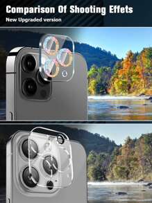 Bộ bảo vệ ống kính điện thoại lấp lánh 3 tấm tương thích với iPhone 15/15Pro/15Plus/15Promax - Nhiều màu - Xem 5