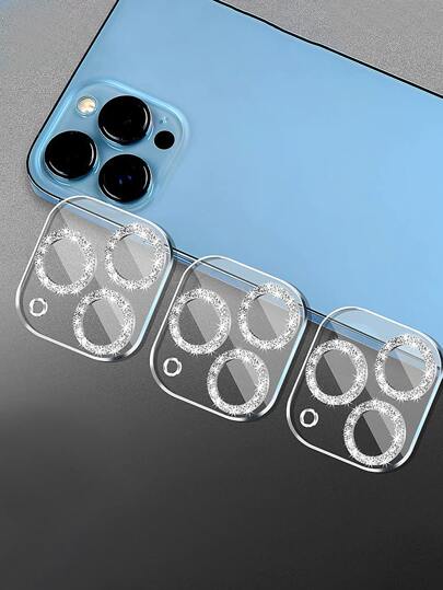 3片/包，兼容苹果机型，1:1星空闪光镜头保护膜，适用于11/12/13 Pro、14 Pro Max/15 PA0、MA/16/16 Pro/16 Plus/16 Pro Max/16 E/17/17 Air/17 Pro/17 Pro Max全系列，防刮、防震，适合日常保护，办公、家用手机摄像头镜头保护膜，防水、防震、防摔、防刮。