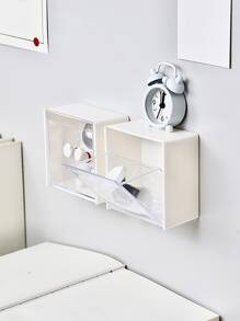 1件裝純色桌面文具收納架 學校用品 - 白色 - View 1