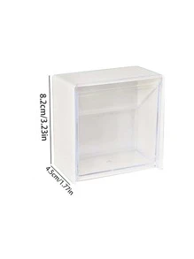 1件裝純色桌面文具收納架 學校用品 - 白色 - View 2