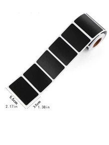 Black Blank DIY Stickers Waterproof Writing Stickers Reusable Blank Sticker For Food Storage Box Stationery Classification Label - Black - View 5