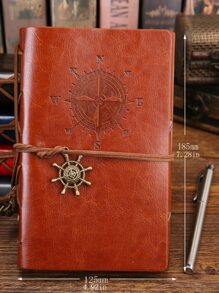 1入組圓規設計筆記本 - 棕色 - 查看 5