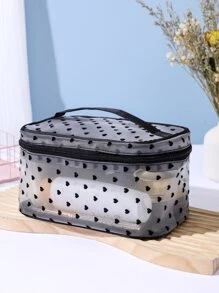 Túi đựng đồ trang điểm hình vuông lưới in hình trái tim, Túi đựng đồ trang điểm, Túi đựng đồ trang điểm, Túi đựng đồ chăm sóc da, Túi đựng đồ vệ sinh cá nhân, Đồ dùng du lịch, Đồ dùng du ngoạn, Đồ dùng ký túc xá, Quà tặng phù dâu, Quà tặng cho mẹ, Quà tặng sinh nhật, Quà tặng cho bạn bè và giáo viên, Đồ trang trí nhà cửa, Đồ trang trí phòng tắm, Phòng khách, Phòng ngủ, Hộp đựng đồ phòng tắm, Hộp đựng đồ trang sức, Hộp đựng dầu môi, Hộp đựng đồ trang điểm, Hộp đựng đồ trang điểm - Nhiều màu - Xem 3