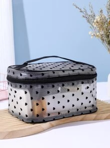 Túi đựng đồ trang điểm hình vuông lưới in hình trái tim, Túi đựng đồ trang điểm, Túi đựng đồ trang điểm, Túi đựng đồ chăm sóc da, Túi đựng đồ vệ sinh cá nhân, Đồ dùng du lịch, Đồ dùng du ngoạn, Đồ dùng ký túc xá, Quà tặng phù dâu, Quà tặng cho mẹ, Quà tặng sinh nhật, Quà tặng cho bạn bè và giáo viên, Đồ trang trí nhà cửa, Đồ trang trí phòng tắm, Phòng khách, Phòng ngủ, Hộp đựng đồ phòng tắm, Hộp đựng đồ trang sức, Hộp đựng dầu môi, Hộp đựng đồ trang điểm, Hộp đựng đồ trang điểm - Nhiều màu - Xem 5