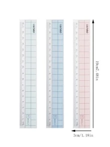 1pc Plaid Pattern Random Ruler,Rulers - Multicolor - View 4