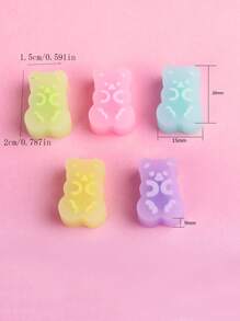 5入組卡通小熊形狀橡皮 - 彩色 - 查看 4