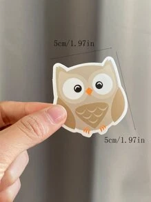 50 piezas Pegatina con patrón de búho de dibujos animados - Multicolor - Ver 5