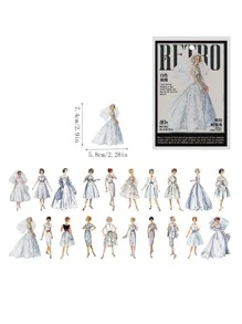 40入組復古人像圖案隨機貼紙