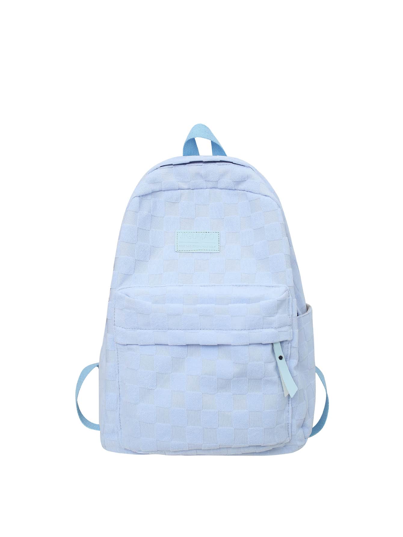 Mochila clásica con diseño de parche de letra para - Morado - Ver 1