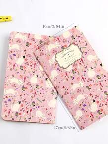 1 pieza cuaderno al azar con cubierta con estampado de dibujos animados - Multicolor - Ver 4