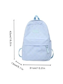 Mochila clásica con diseño de parche de letra para - Morado - Ver 4