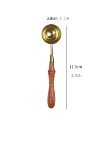 1入組木頭手柄蠟印章湯匙 - 彩色 - 查看 4