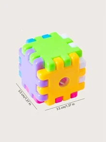 1pc Magic Cube Shaped Random Color Pencil Sharpener - Multicolor - View 7