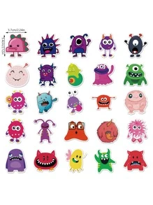 50張卡通圖案貼紙 - 彩色 - 查看 5