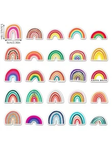 50入組彩虹樣式貼紙 - 彩色 - 查看 4