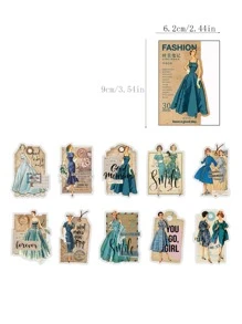 Hình dán đồ họa 30 cái - Nhiều màu - Xem 3