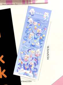 1入組卡通圖案隨機貼紙 - 彩色 - 查看 5