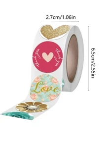 Hình dán in hoa 500 cái - Nhiều màu - Xem 2