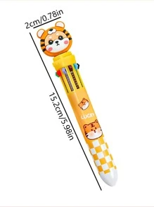 1pc Tiger Decor Bút bi màu ngẫu nhiên - Nhiều màu - Xem 5