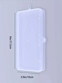 1 pieza Caja de almacenamiento de papelería transparente - Multicolor - Ver 6