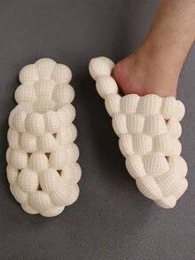 男士鏤空極簡洞洞鞋 - 米色 - 查看 2